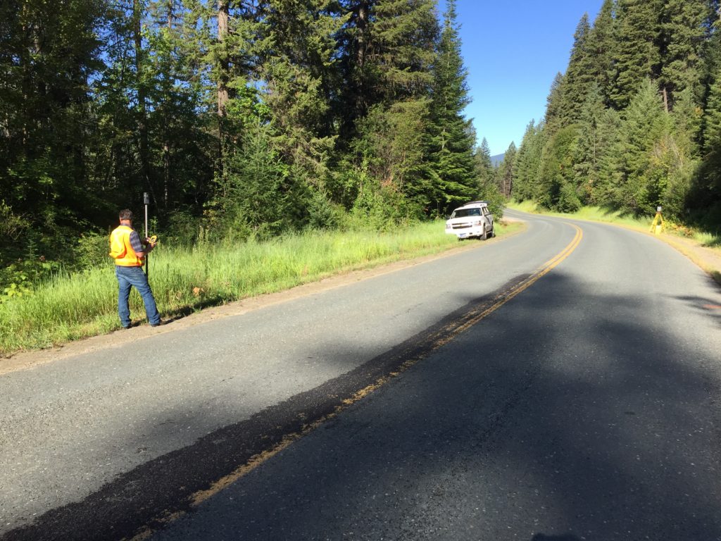 Collecting survey information for possible expanded Elk Creek Trailhead. (July 15, 2016)